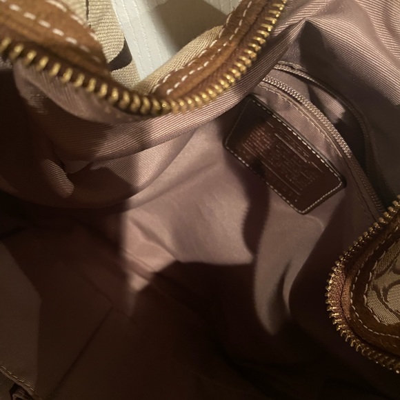 Authentic Coach purse patchwork on color brown - Picture 6 of 7